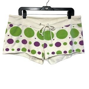 Y2K lucky M brand sweatpants shorts booty low rise hot shorts terry dot print